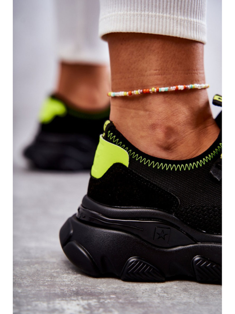 Sneakersy damskie na wysokiej platformie Big Star KK274028 36 Czarne (5900714532536) - obraz 8