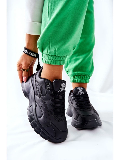 Sneakersy damskie na wysokiej platformie Big Star II274287 38 Czarne (5900714423940) - obraz 3