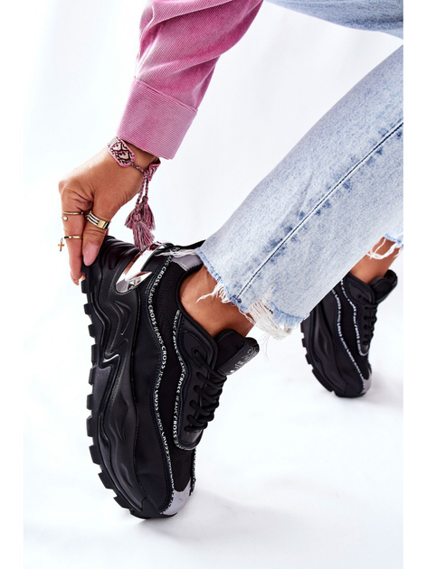 Sneakersy damskie Cross Jeans II2R4018C 37 Czarne (8697319153279) - obraz 4