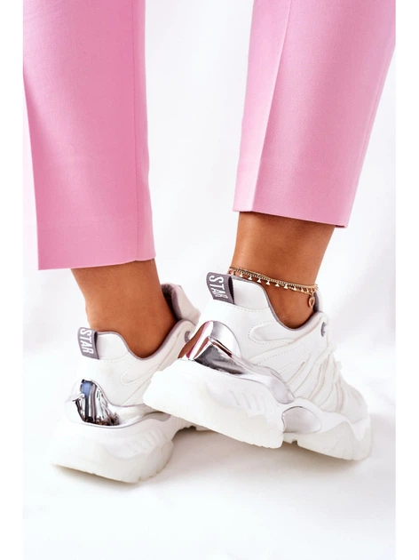 Sneakersy damskie na wysokiej platformie Big Star II274088 40 Białe (5900714407810) - obraz 5