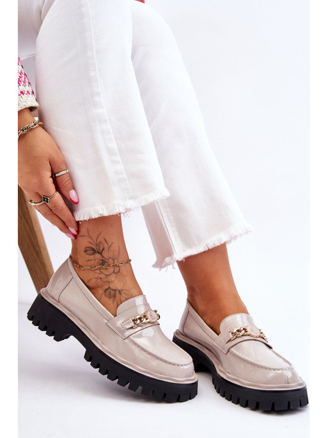 Loafersy damskie S.Barski Ronin 40 Jasnoszare (3078695947105) - obraz 6