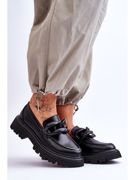 Жіночі лофери Big Star Shoes LL274580 37 Чорні (5900714633202) - зображення 4
