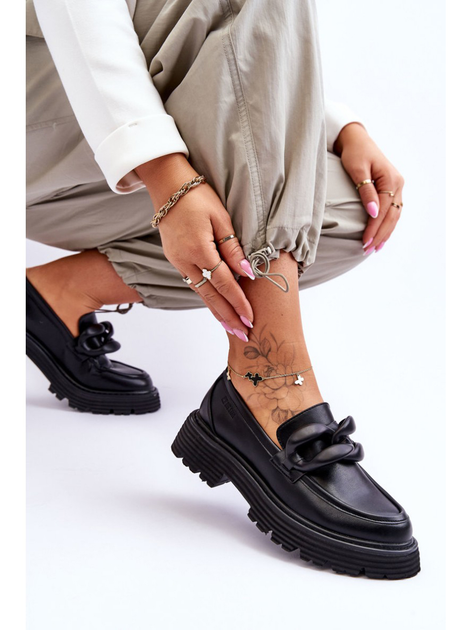 Жіночі лофери Big Star Shoes LL274580 37 Чорні (5900714633202) - зображення 6