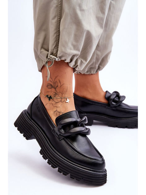 Жіночі лофери Big Star Shoes LL274580 37 Чорні (5900714633202) - зображення 7