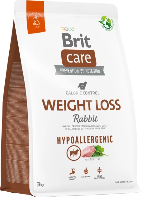Сухий корм для собак Brit care dog гіпоалергенний схуднення 3 кг (8595602559176) - зображення 1