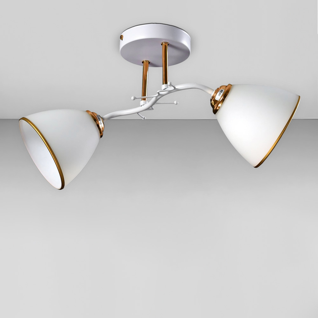 Люстра потолочная Light House SZ-19006/2 WT-FGD 480*200 E14 белая с ...