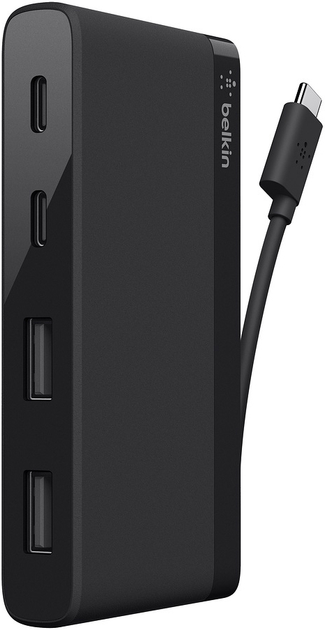 USB-C хаб Belkin 2 x USB-A 2 x USB-C Travel Hub (F4U090BTBLK) - зображення 1