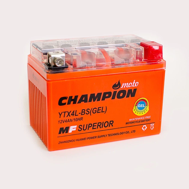 АКБ мото Champion 4 Ah YTX4L - BS (GEL)/(10х) – фото, відгуки