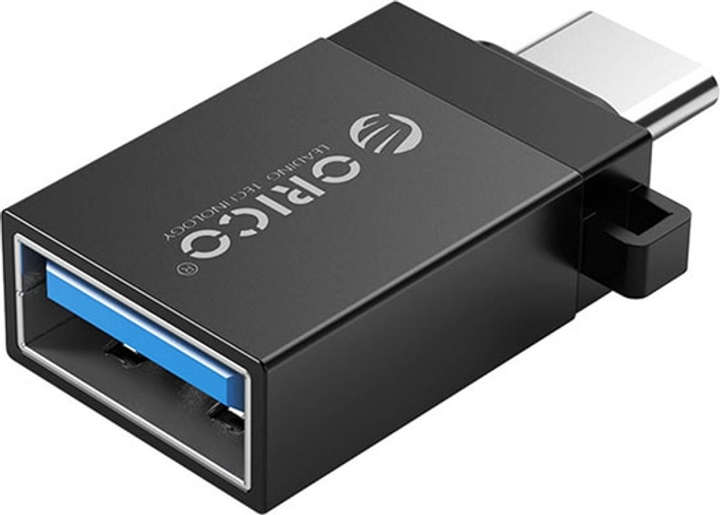 Адаптер Orico USB-C на USB-A 3.1 алюмінієвий кулон (CBT-UT01-BK-BP) - зображення 1