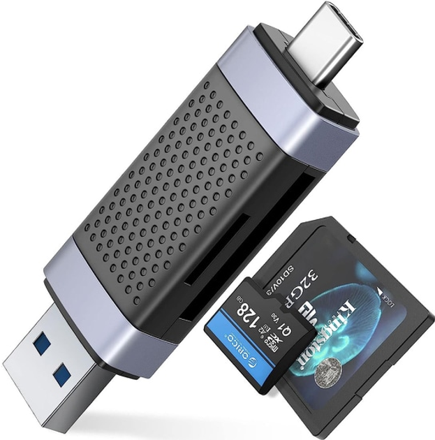 Адаптер Orico USB-A/USB-C 2.0 SD/microSD (CD2D-AC2-BK-EP) - зображення 2