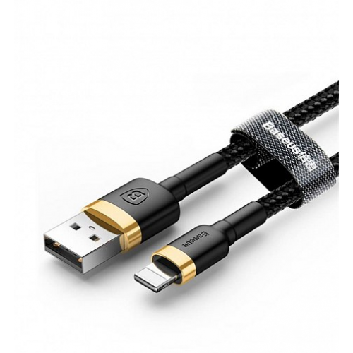 Кабель Baseus Cafule Cable USB Lightning 1м, Gold+Black (CALKLF-BV1) - изображение 2