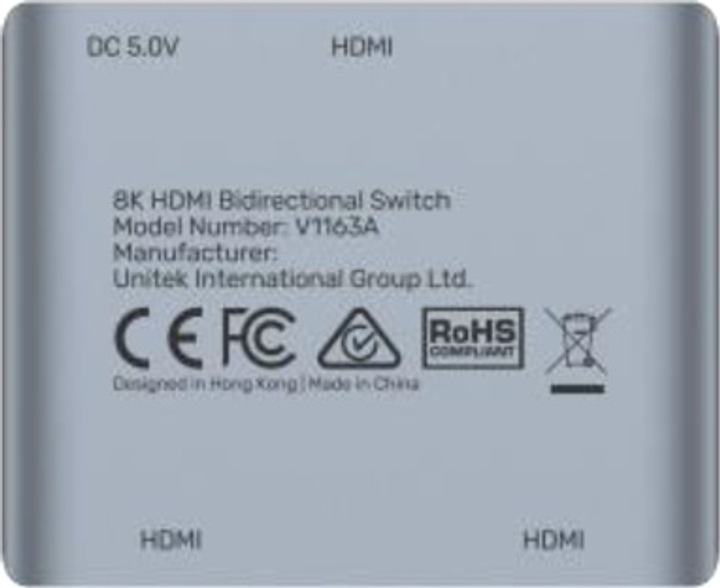 Przełącznik dwukierunkowy Unitek HDMI 1916 8K 2w1 (4894160048714) - obraz 3