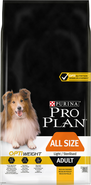 Sucha karma dla psów Purina Pro Plan Adult Light/Sterilised 14 kg (DLZPUIKSP0060) - obraz 1