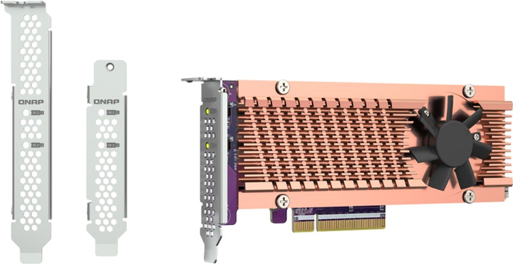 Adapter QNAP SSD Dual PCIe NVMe M.2 2280/22110 (QM2-2P-384A) - obraz 2