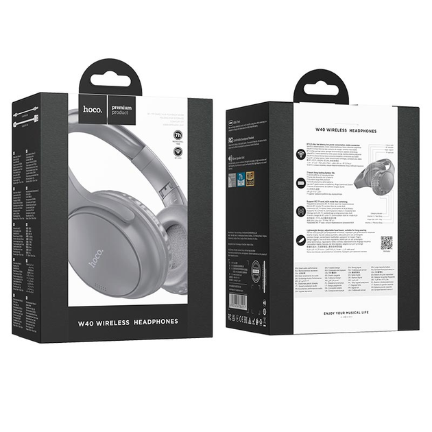 Наушники беспроводные HOCO Mighty BT headphones W40 | grey купить в ...
