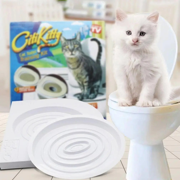 Туалет для кота Citi Kitty система для приучения кошек к унитазу ...