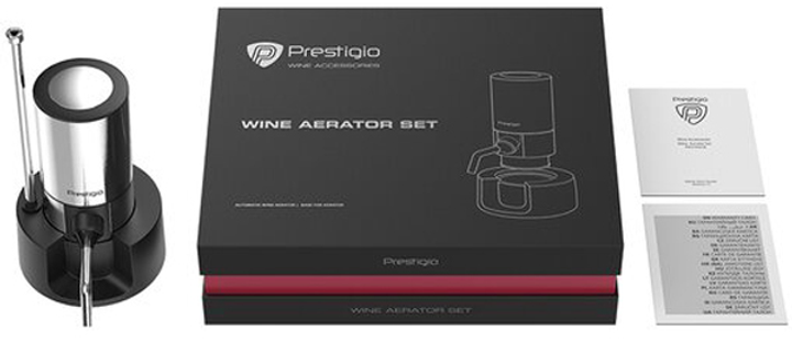 Zestaw do napowietrzania wina Prestigio Wine Aerator Set (PWA104ASB) - obraz 2