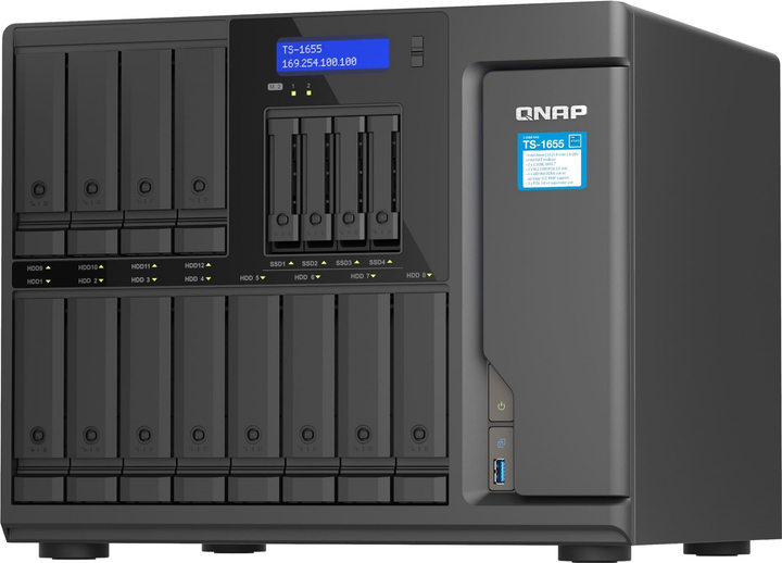 Мережеве сховище QNAP 18BAY TS-1655-8G - зображення 1