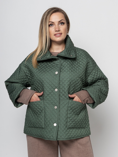 Акція на Куртка демісезонна жіноча VLAVI Сіма 139001 52 Зелена від Rozetka