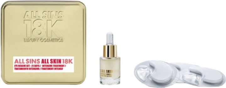 Serum do twarzy All Sins 18K All Skin Eye Rescue 21 Days Intensive Treatment Set 2 szt (8437015018256) - obraz 1