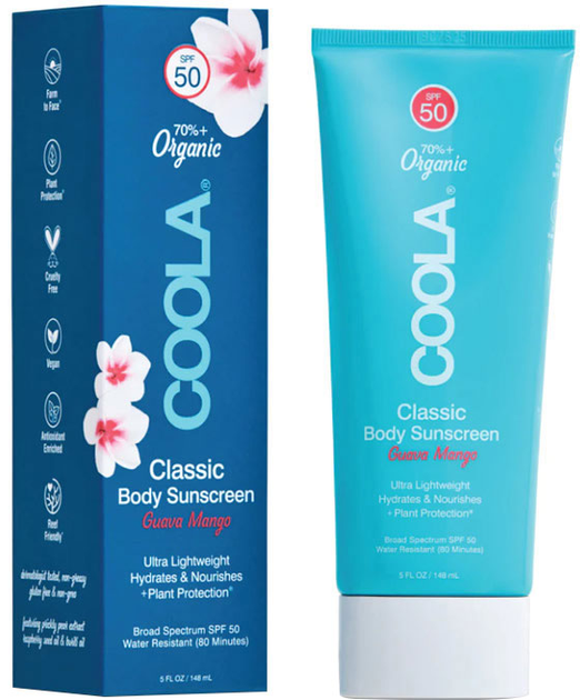 Krem do opalania Coola Classic Body Organic Sunscreen Guava Mango Lotion SPF50 148ml (850008613760) - obraz 1