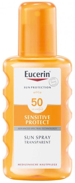 Przeciwsłoneczny spay do ciała Eucerin Sun Spray Transparent SPF50 200 ml (4005800005572) - obraz 1