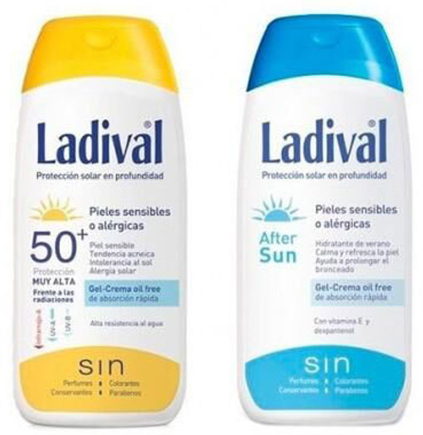 Zestaw kremów Ladival Duplo Protector Solar Allerg 50 ml + Aftersun 200 ml (8470001626134) - obraz 1