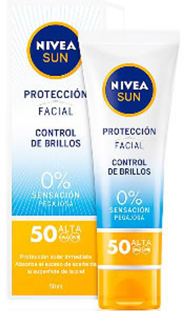 Сонцезахисний крем Nivea UV Face Shine Control Cream SPF50 50 мл (4005900478061) - зображення 1