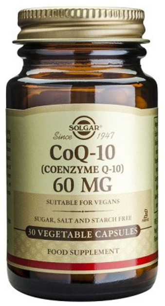 Комплекс вітамінів та мінералів Solgar Коензим Q-10 60 мг 30 капсул (33984009356) - зображення 1