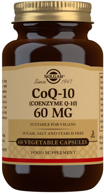 Kompleks witamin i minerałów Solgar Koenzym Q-10 60 mg 60 kapsułek (33984009363) - obraz 1