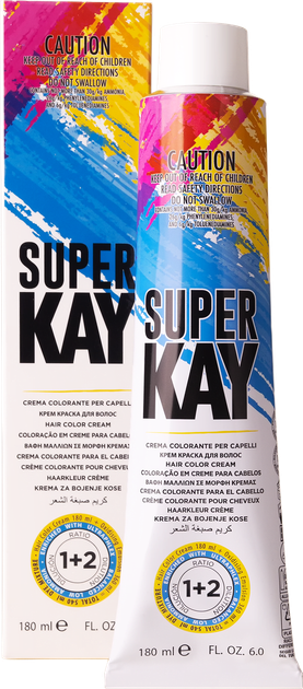 Фарба для волосся Super Kay Hair Color Cream DARK GREY темно сірий, 180 мл - зображення 2