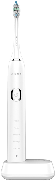 Електрична зубна щітка AENO DB5, 46000 обертів за хвилину, бездротова зарядка, біла, 2 насадки - зображення 2