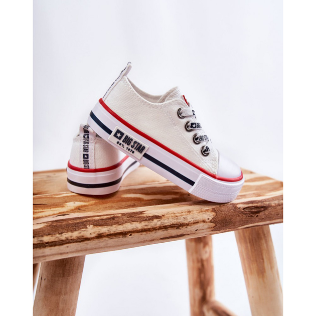 Дитячі кеди для дівчинки Big Star KK374068 27 Білі (5900714538989) - зображення 4
