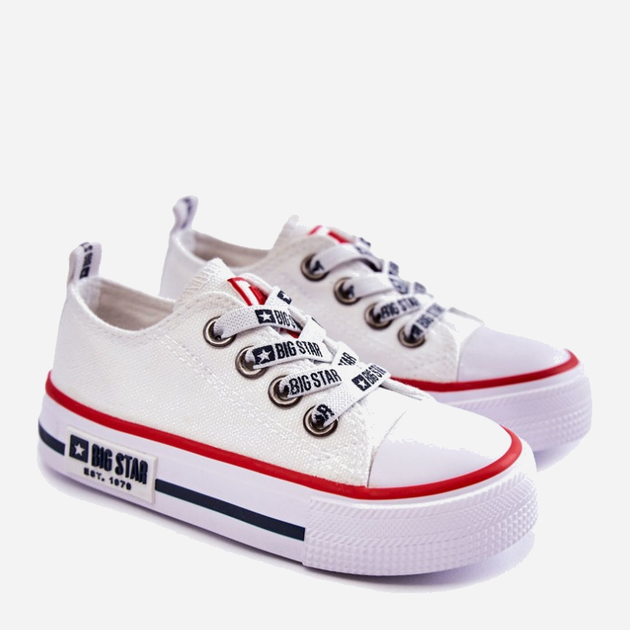 Дитячі кеди для дівчинки Big Star KK374068 27 Білі (5900714538989) - зображення 7