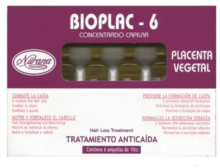 Ампули проти випадіння волосся Nurana Bioplac-6 Anti Hair Loss Treatment Ampoules 6x10 мл (8422246500014) - зображення 1