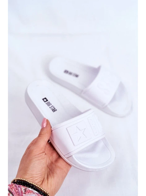 Дитячі шльопанці для дівчинки Big Star DD374154 34 Білі (5900714080426) - зображення 3