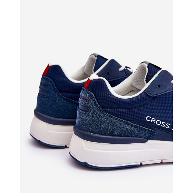 Buty sportowe z siatką na platformie do kostki Cross Jeans LL1R4051 42 Ciemnogranatowe (8697319463231) - obraz 5