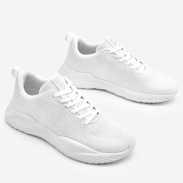 Buty sportowe męskie z siatki na platformie do kostki oddychające Big Star LL174247 43 Białe (5900714647100) - obraz 3