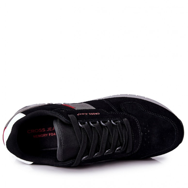 Buty sportowe męskie zamszowe na platformie do kostki Cross Jeans II1R4009C 44 Czarne (8697319152401) - obraz 7