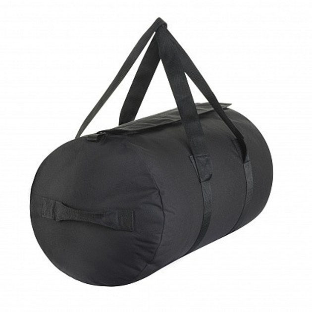 Сумка-баул/рюкзак M-Tac тактическая Черный цвет - 90 л (армейский вещмешок цилиндр) - изображение 2