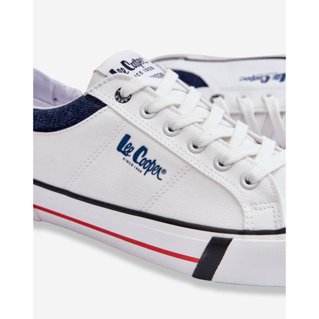 Trampki męskie niskie Lee Cooper LCW-23-31-1835M 45 Białe (5904292137244) - obraz 7