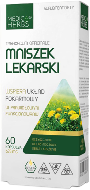Suplement diety Medica Herbs Mniszek 60 kapsułek (5903968202293) - obraz 1