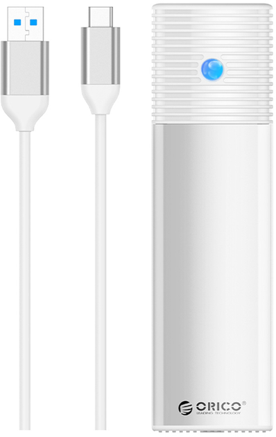 Zewnętrzna kieszeń Orico M.2 SATA USB-C 5 Gb/s, Biały (PWM2-WH-EP) - obraz 2