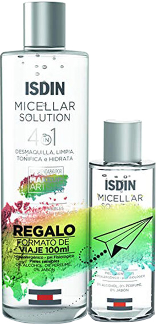 Міцелярна вода Isdin Micellar Solution 4 In 1 400 ml Set 2 Pieces (8429420181267) - зображення 1