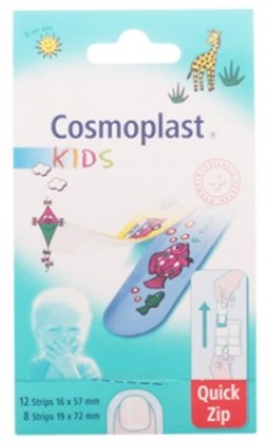 Пластирі Cosmoplast Stripes Kids Quick-Zip 20 шт (4046871002282) - зображення 1