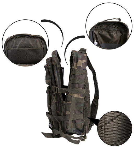 Рюкзак однолямочный тактический военный Mil-Tec 29 л Камуфляж (14059220-29) - изображение 2
