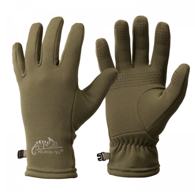 Перчатки флисовые тактические 2XL Оливка Helikon-Tex Rekawice Trekker Outback Gloves 2XL Olive green (RK-TKO-RP-02-B07-2XL) - изображение 1