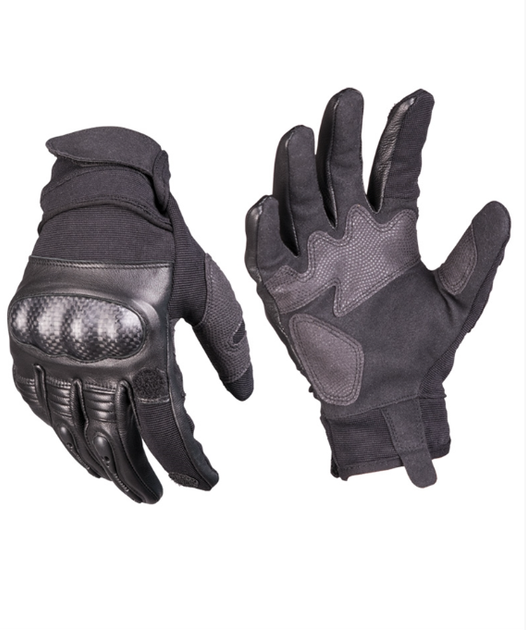 Перчатки тактические Mil-Tec Кожаные с защитой XL Черные TACTICAL GLOVES GEN.II LEDER SCHWARZ (12504402-905-XL) - изображение 1