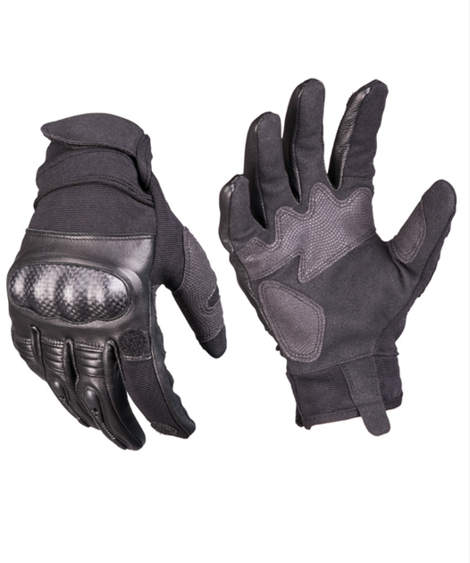 Рукавиці тактичні Mil-Tec Шкіряні із захистом L Чорні TACTICAL GLOVES GEN.II LEDER SCHWARZ (12504402-904-L) - зображення 1