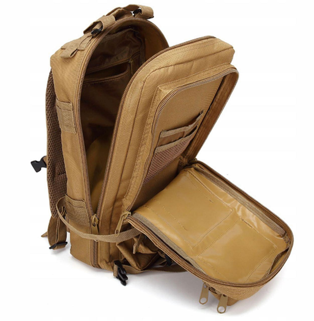 Рюкзак тактический 25л койот штурмовой армейский / военный рюкзак - изображение 2